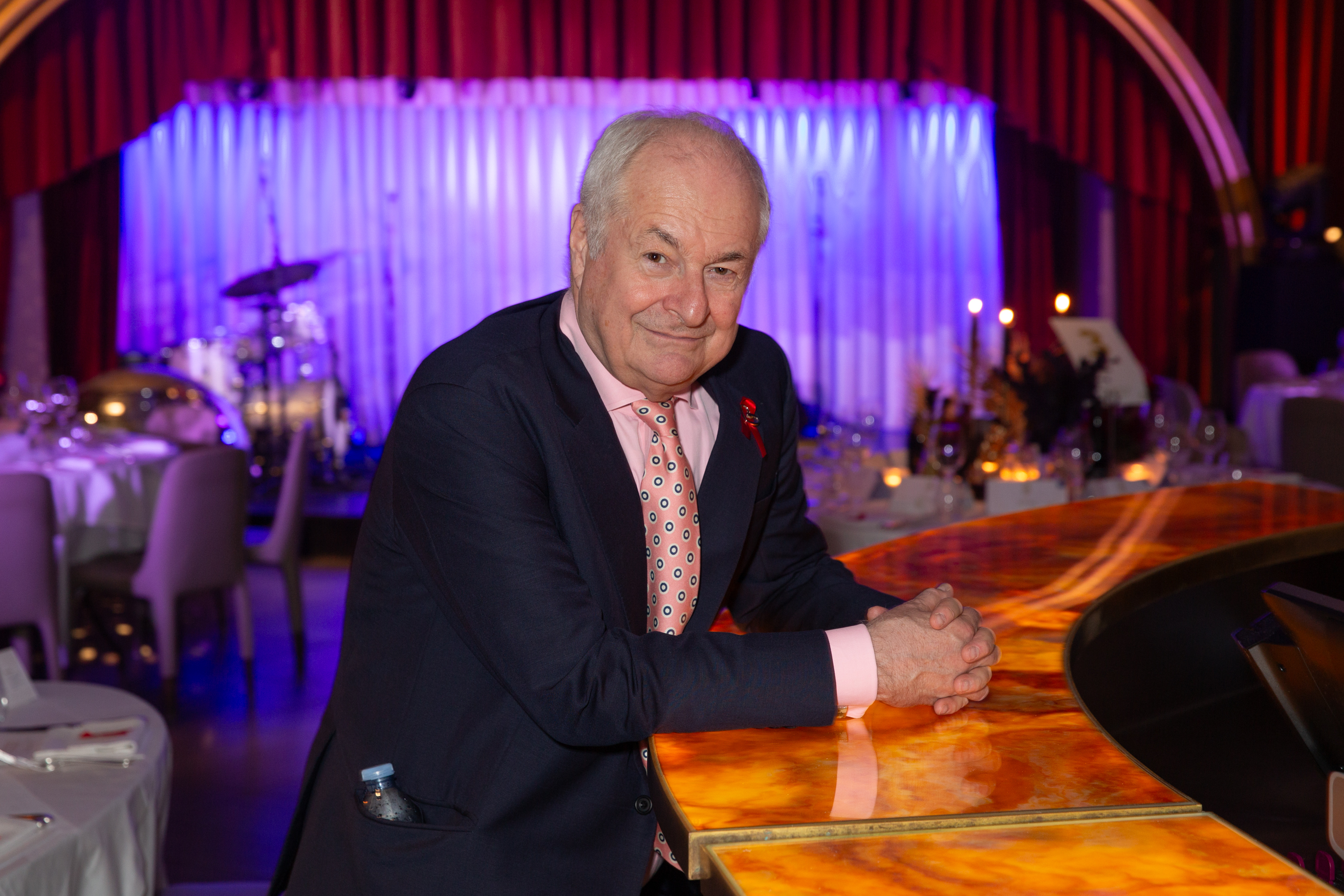 Paul Gambaccini at the bar at An Evening of Radio Magic - photo by Piers Allardyce