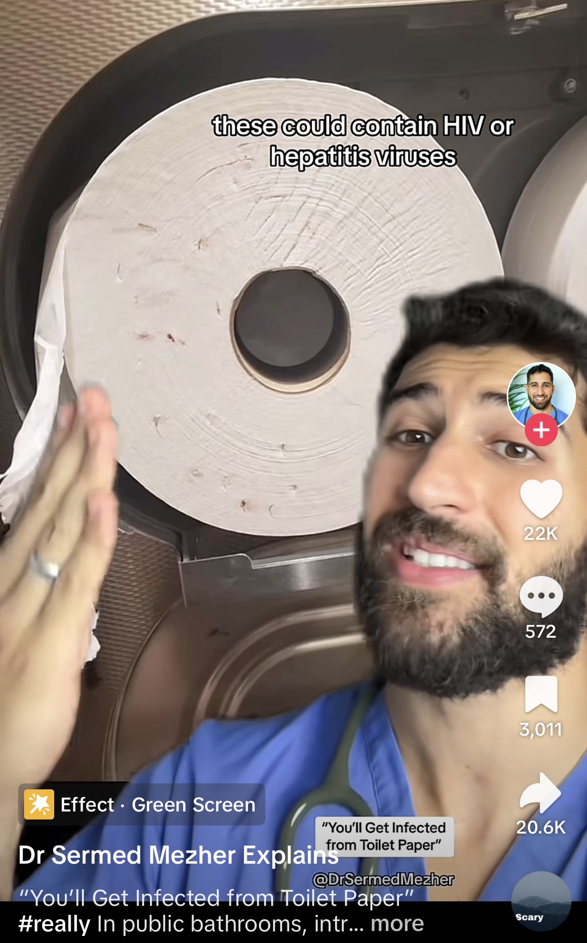 Screenshot of Dr Sermed Mezher's TikTok. Screenshot of Dr Sermed Mezher's TikTok.