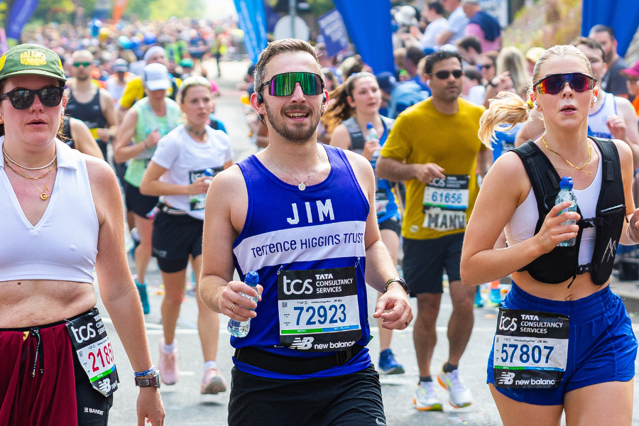 Runners in the London marathon.