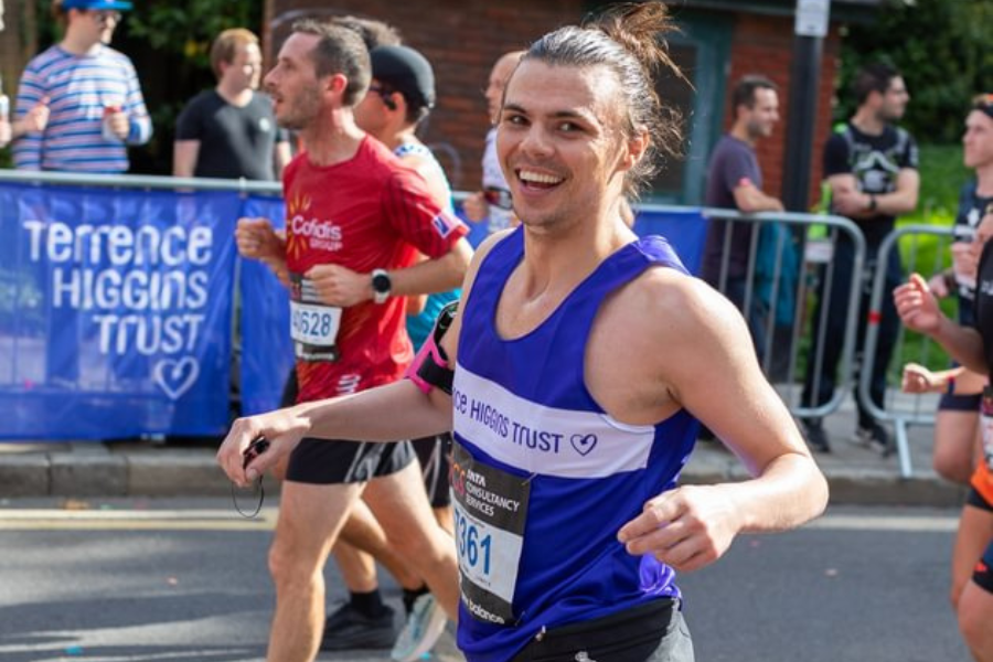 A Terrence Higgins Trust runner.