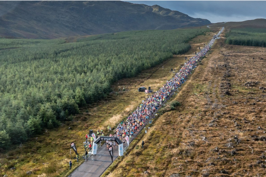 Marathon along Loch Ness.