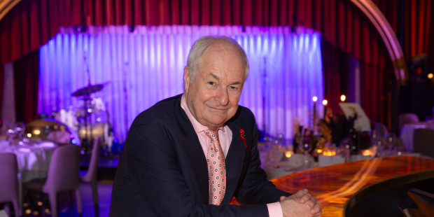 Paul Gambaccini at the bar at An Evening of Radio Magic - photo by Piers Allardyce