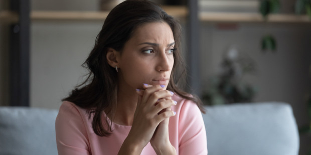 Woman looking anxious Woman looking anxious