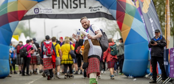 Kilt Walk finish line 