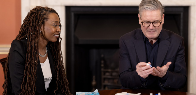 Sir Keir Starmer and Beverley Knight
