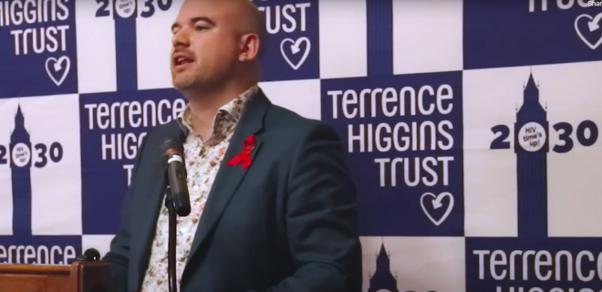 Richard Angell speaking at the 2025 World AIDS Day Reception.