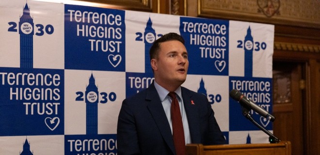 Wes Streeting MP speaks at the 2025 World AIDS Day reception.