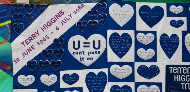 Terry Higgins AIDS Memorial Quilt detail image by Andy Brown