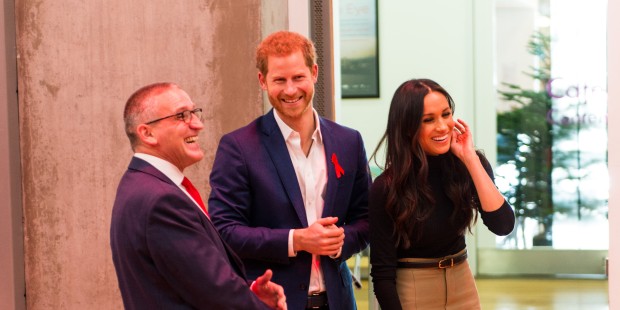 Our Chief Executive Ian Green, Prince Harry and Ms Meghan Markle in Nottingham on World AIDS Day 2017
