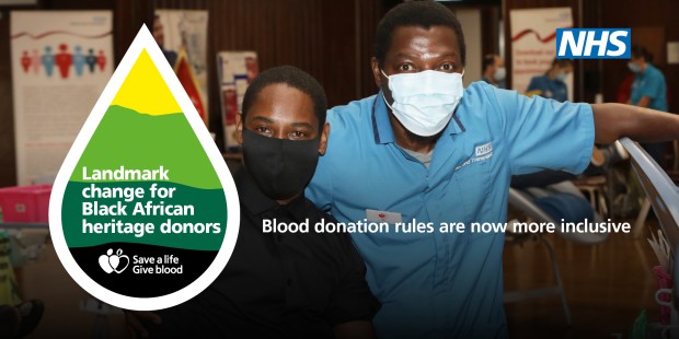 Landmark change for Black African heritage donors - blood donation rules are now more inclusive