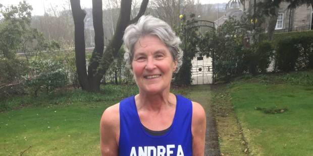 Andrea Gellan in running clothes