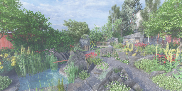 Drawing of Terrence Higgins Trust Bridge to 2030 garden