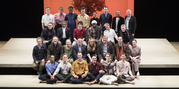 The Inheritance cast, guests and Ian Green on stage on World AIDS Day 2018