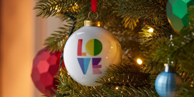 Next LOVE bauble on Christmas tree
