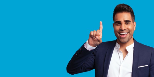 Dr Ranj holding up a finger