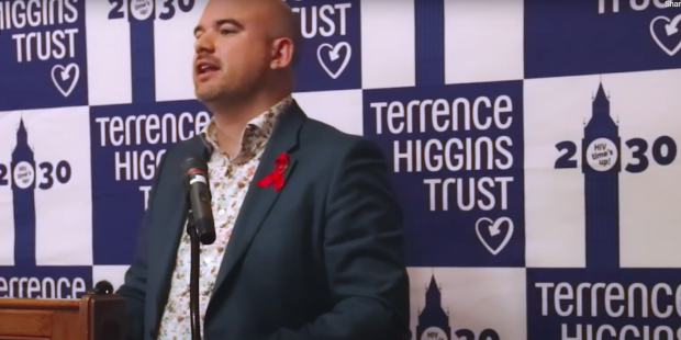 Richard Angell speaking at the 2025 World AIDS Day Reception.