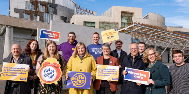 Group of people with placards