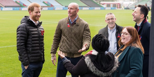 Duke of Sussex, Gareth Thomas, Ian Green at Twickenham