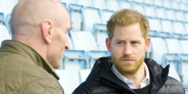 Gareth Thomas and Duke of Sussex talking