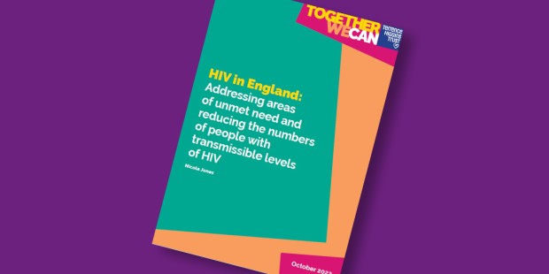 HIV in England: Addressing areas of unmet need report front cover