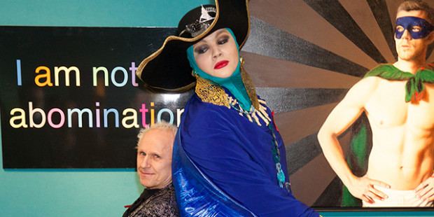 Wayne Sleep & Daniel Lismore with Russell Tovey picture, The Auction 2018